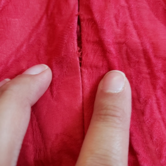 Monique Lhuillier Red Bow Brocade Dress - Picture 7 of 7